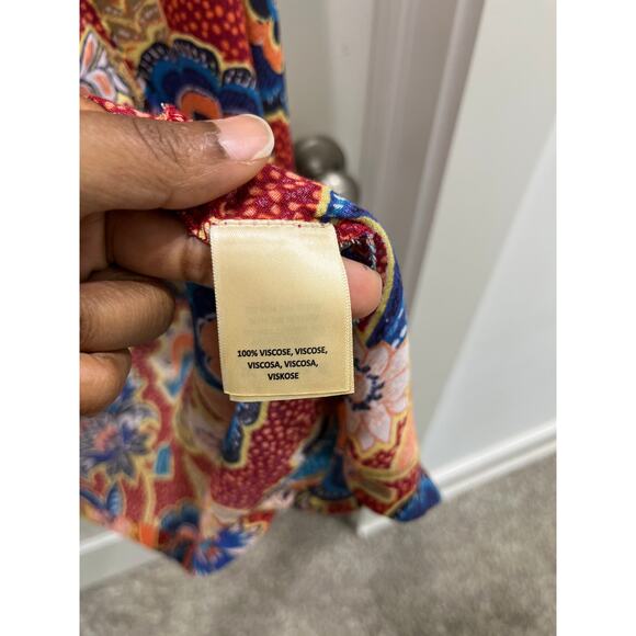 NEW Anthropologie Andersen & Lauth Red Astrid Kimono Bohemian Style Sz O/S - Picture 6 of 11